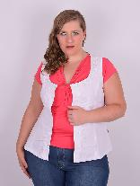 Colete Bordado Branco Plus Size