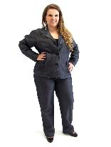 Cala Jeans Bordada Plus Size