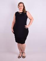 Vestido Festa Curto Cavado Preto Plus Size